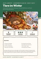 Vorschau - Arbeitsblätter - Tiere im Winter Sachunterricht Klasse 1/2 | Arbeitsblätter 13 Seiten mit Lösungen | Winterschlaf, Winterruhe, Winterstarre | Wichtel-Werkstatt 2 - Seite 1