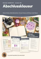 Vorschau - Arbeitsblätter - Abschlussklausur Zellbiologie Klausur Biologie Oberstufe Klasse 10 11 | Klausur 10 Seiten mit Erwartungshorizont | Zelle, Biomembran, Osmose, Enzyme und Mitose in einer Klausur | Klausurtraining Zellbiologie Abschluss - Deckblatt