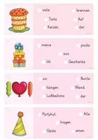 Vorschau - Arbeitsblätter - Schüttelsätze Geburtstag - zweifach differenziert, 3 Lineaturen - Seite 2
