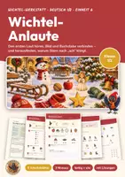 Vorschau - Arbeitsblätter - Anlaute Deutsch Klasse 1/2 | Arbeitsblätter 13 Seiten mit Lösungen | Anlaut hören, Sch und St, Winterwörter | Wichtel-Werkstatt 6 - Deckblatt