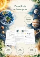 Vorschau - Unterrichtsreihen - Planet Erde & Naturgewalten – 8 große Lernwerkstätten Geografie & Erdkunde | Sonnensystem, Erdaufbau, Erdgeschichte, Gesteine, Plattentektonik, Vulkanismus, Erdbeben & Georisiken | Arbeitsblätter mit Lösungen - Seite 1