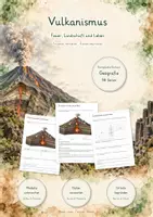 Vorschau - Unterrichtsreihen - Vulkanismus – 98 Seiten Erdkunde Lernwerkstatt | Vulkane, Plattentektonik, Magma, Lava, Vulkanausbrüche & Naturgefahren | Mit Lösungen - Deckblatt