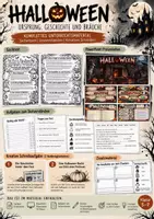 Vorschau - Arbeitsblätter - Halloween – Ursprung, Geschichte & Bräuche | Unterrichtsmaterial mit Sachtext, PowerPoint und kreativen Aufgaben - Deckblatt