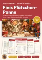 Vorschau - Arbeitsblätter - Lesetext Weihnachten Deutsch Klasse 1/2 | Leseheft 13 Seiten mit Lösungen | Plätzchen backen, Fragen zum Text | Wichtel-Werkstatt 9 - Deckblatt