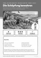 Vorschau - Arbeitsblätter - Schöpfung bewahren Religion Klasse 3/4 | Arbeitsblätter 16 Seiten mit Lösungen | Sieben Tage, Verantwortung, Check-in und Exit-Tickets | Himmel-und-Erde-Werkstatt 11 - Seite 1