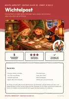 Vorschau - Arbeitsblätter - Advent Deutsch Klasse 1/2 Paket | 5 Einheiten, 65 Seiten mit Lösungen | Anlaute, Silben, Nomen, Lesen, Brief | Wichtel-Werkstatt B - Seite 1