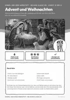 Vorschau - Arbeitsblätter - Advent und Weihnachten Religion Klasse 3/4 | Arbeitsblätter 16 Seiten mit Lösungen | Lukas und Matthäus, Adventskranz, Weihnachtsgeschichte | Himmel-und-Erde-Werkstatt 13 - Seite 1