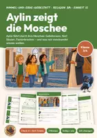 Vorschau - Arbeitsblätter - Islam Moschee Religion Klasse 3/4 | Arbeitsblätter 16 Seiten mit Lösungen | Fünf Säulen, Ramadan, Zusammenleben, Exit-Tickets | Himmel-und-Erde-Werkstatt 15 - Deckblatt