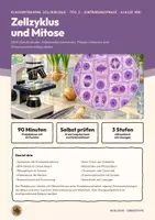 Vorschau - Arbeitsblätter - Mitose Zellzyklus Klausur Zellteilung Biologie Oberstufe Klasse 10 11 | Klausurtraining 16 Seiten mit Erwartungshorizont | DNA-Gehalt, Mitoseindex, Chromosomen und Chromatiden | Klausurtraining Zellbiologie 5 - Seite 1