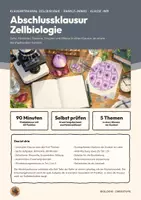 Vorschau - Arbeitsblätter - Abschlussklausur Zellbiologie Klausur Biologie Oberstufe Klasse 10 11 | Klausur 10 Seiten mit Erwartungshorizont | Zelle, Biomembran, Osmose, Enzyme und Mitose in einer Klausur | Klausurtraining Zellbiologie Abschluss - Seite 1