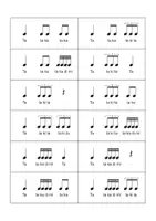 Vista previa - Juegos / Gamificación - 132 Tarjetas de ritmo 3/4 para recortar - página 1
