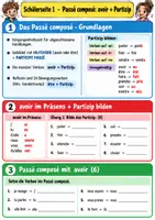 Vorschau - Arbeitsblätter - Französisch Klasse 7 Vertretungsstunde - Passé composé, avoir und être - Seite 1