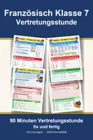 Vorschau - Arbeitsblätter - Französisch Klasse 7 Vertretungsstunde - Passé composé, avoir und être - Deckblatt
