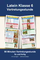Vorschau - Arbeitsblätter - Latein Klasse 6 Vertretungsstunde - Familia Romana, Villa und Dei - Deckblatt