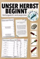 Vorschau - Stundenentwürfe - Unser Herbst beginnt - Gedicht verklanglichen - Deckblatt