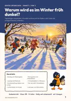 Vorschau - Arbeitsblätter - Winter Sachunterricht Klasse 3/4 | Paket 5 Einheiten 70 Seiten mit Lösungen | Eis, Schneeflocken, Tierspuren, Wärme, Jahreszeiten | Winter erforschen - Seite 1