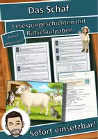 Vorschau - Arbeitsblätter - Das Schaf – Lesespurgeschichte mit Rätselaufgaben (Klasse 5) - Deckblatt