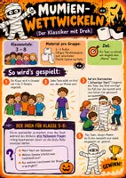 Vorschau - Arbeitsblätter - Halloween Spiele Grundschule & Sekundarstufe 🎃 | 3 Gruselspiele, 3 Stopptanz-Songs & Spielkarten Klasse 3–8 - Seite 3