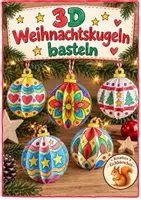 Vorschau - Mal- und Bastelvorlagen - Weihnachten basteln Klasse 3 Klasse 4 | Weihnachtskugeln | Christbaumkugeln Kunst Vertretungsstunde - Deckblatt