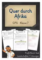 Vorschau - Arbeitsblätter - Quer durch Afrika – Landschaftsgürtel im Nord-Süd-Profil | GPG Klasse 7 - Deckblatt
