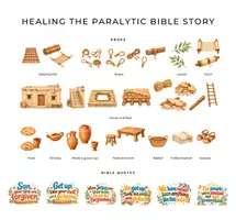 Vorschau - selbst erstellte Cliparts/Grafiken - Jesus heilt den Gelähmten Clipart, Die vier Freunde und das Dach, Biblische Geschichte für Religionsunterricht und Kindergottesdienst - Seite 2
