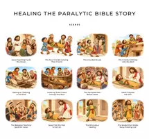 Vorschau - selbst erstellte Cliparts/Grafiken - Jesus heilt den Gelähmten Clipart, Die vier Freunde und das Dach, Biblische Geschichte für Religionsunterricht und Kindergottesdienst - Seite 3