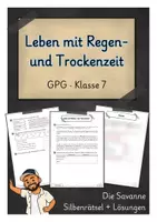 Vorschau - Arbeitsblätter - Leben mit Regen- und Trockenzeit – die Savanne Afrikas | GPG Klasse 7 - Deckblatt