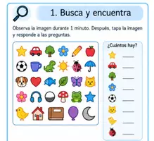 Vista previa - Hojas de trabajo - Ficha para trabajar la atención y la concentración - página 1