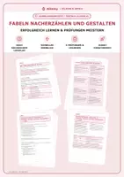 Vorschau - Arbeitsblätter - Klasse 6 · Deutsch · Nacherzählen im Präteritum, Schreiben von Fabeln, Fabelwerkstatt - Deckblatt