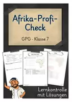 Vorschau - Arbeitsblätter - Afrika-Profi-Check: Lernkontrolle Afrika mit Lösung | GPG Klasse 7 - Deckblatt