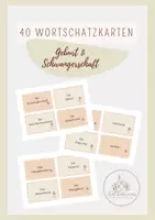 Vorschau - Aufgabenkarten - Wortschatzkarten-Schwangerschaft & Geburt - Deckblatt