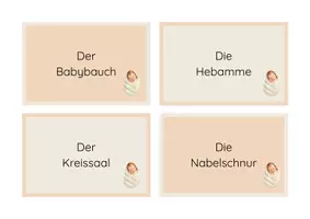 Vorschau - Aufgabenkarten - Wortschatzkarten-Schwangerschaft & Geburt - Seite 3