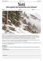 Vorschau - Arbeitsblätter - Yeti Arbeitsheft Klasse 9-10 Spuren und Erzählungen - Deckblatt