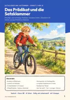 Vorschau - Arbeitsblätter - Prädikat und Satzklammer Deutsch Klasse 5 6 | Arbeitsblätter 16 Seiten mit Lösungen | trennbare Verben, Modalverben, Perfekt, Lernplakat | Satzglieder und Zeitformen Teil 2 - Seite 1
