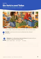 Vorschau - Arbeitsblätter - Prädikat und Satzklammer Deutsch Klasse 5 6 | Arbeitsblätter 16 Seiten mit Lösungen | trennbare Verben, Modalverben, Perfekt, Lernplakat | Satzglieder und Zeitformen Teil 2 - Seite 3