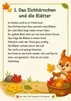 Vorschau - Arbeitsblätter - 5 Herbst Lesetexte für Klasse 1-2 inkl. ein paar herbstlicher Infos - Seite 1
