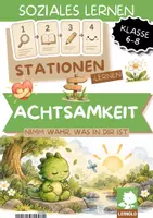 Vorschau - Stationenlernen - Soziales Lernen Stationenlernen Klasse 6 7 8 9 10 | 14 Lernzirkel mit Lösungen zu Gefühlen, Konflikten, Mobbing & mehr | Formatpaket für Gruppenarbeit in der Doppelstunde - Seite 1
