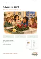 Vorschau - Unterrichtsreihen - Religion im Advent – 9 Bildstationen für Klasse 1/2 mit zwei Textlängen - Seite 1