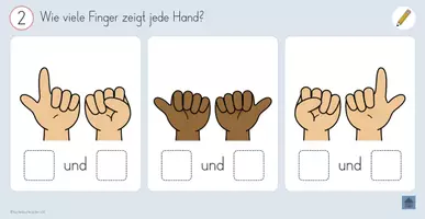 Vorschau - Fördermaterial/Inklusion - Tafelbilder Zahlzerlegung bis 10 – für die digitale Tafel - Seite 2