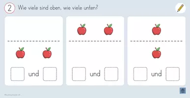 Vorschau - Fördermaterial/Inklusion - Tafelbilder Zahlzerlegung bis 10 – für die digitale Tafel - Seite 3