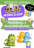Vorschau - Stundenentwürfe - Mobbing Workshop Schule Klasse 6 7 8 9 10 | Merkmale, Rollen & Zivilcourage | Unterrichtseinheit Prävention mit Präsentation - Deckblatt