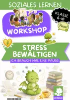 Vorschau - Stundenentwürfe - Stressbewältigung Workshop Schule Klasse 6 7 8 9 10 | Jonglage, Entspannungstechniken & Lampenfieber | Unterrichtseinheit mit Präsentation vor Klassenarbeiten - Deckblatt