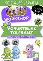 Vorschau - Stundenentwürfe - Vorurteile & Toleranz Workshop Schule Klasse 6 7 8 9 10 | Erster Eindruck, Stereotype & Gegenrede | Unterrichtseinheit Zivilcourage mit Präsentation - Deckblatt
