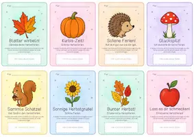 Vorschau - Bildkarten - Ferientüte Herbstferien - Gesprächsanlass & Herbstgrüße - Seite 3