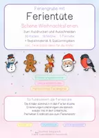 Vorschau - Bildkarten - Ferientüte Weihnachtsferien - Gesprächsanlass & Weihnachtsgrüße - Deckblatt