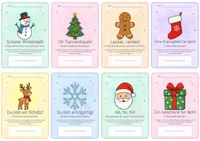 Vorschau - Bildkarten - Ferientüte Weihnachtsferien - Gesprächsanlass & Weihnachtsgrüße - Seite 1