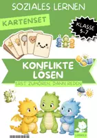 Vorschau - Bildkarten - Konflikte lösen Kartenset Klasse 5 6 7 | 8 Streit-Strategien, 16 Streitfälle & Ich-Botschaften | Spiele Soziales Lernen für Klassenrat und Streitschlichtung - Deckblatt
