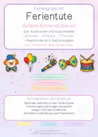 Vorschau - Bildkarten - Ferientüte Karnevalsferien / Faschingsferien - Gesprächsanlass & Grüße - Deckblatt