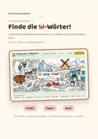 Vorschau - Arbeitsblätter - Finde die W-Wörter! Interaktives Smartboard Suchspiel! - Seite 1