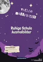 Vorschau - Mal- und Bastelvorlagen - Ruhige Schule Ausmalbilder Halloween - Deckblatt